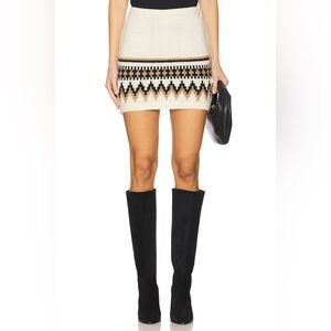 SEROYA Sierra Mini Skirt in Eggshell